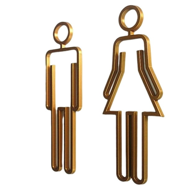 Letrero para puerta de baño Sunnimix para hombres y mujeres Plástico ABS