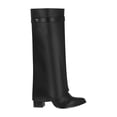 thumbnail image 2 of Bota Puntal Larga Maxi Francia Platonia Piel Sintética Negro, 2 of 5