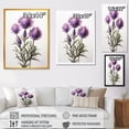 thumbnail image 4 of Designart "Rustic Thistle in Purple and White" Floral Framed Wall Art - Traditional White Thistle Entryway Framed Wall Art, 4 of 6