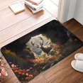 thumbnail image 4 of Fuzoiu Enchanted Deer In Cave Print Door Mat Outdoor Indoor Welcome Mats, Front Doormat,Flannel Non Slip Durable Entrance Rugs for Front Door, Inside Outside Entry, Porch, Resist Dirt,16x24in, 4 of 7