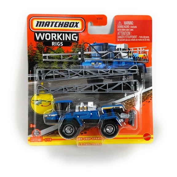 Matchbox Working Rigs MBX Crop Sprayer Play Vehicle, 3 Yrs, Blue