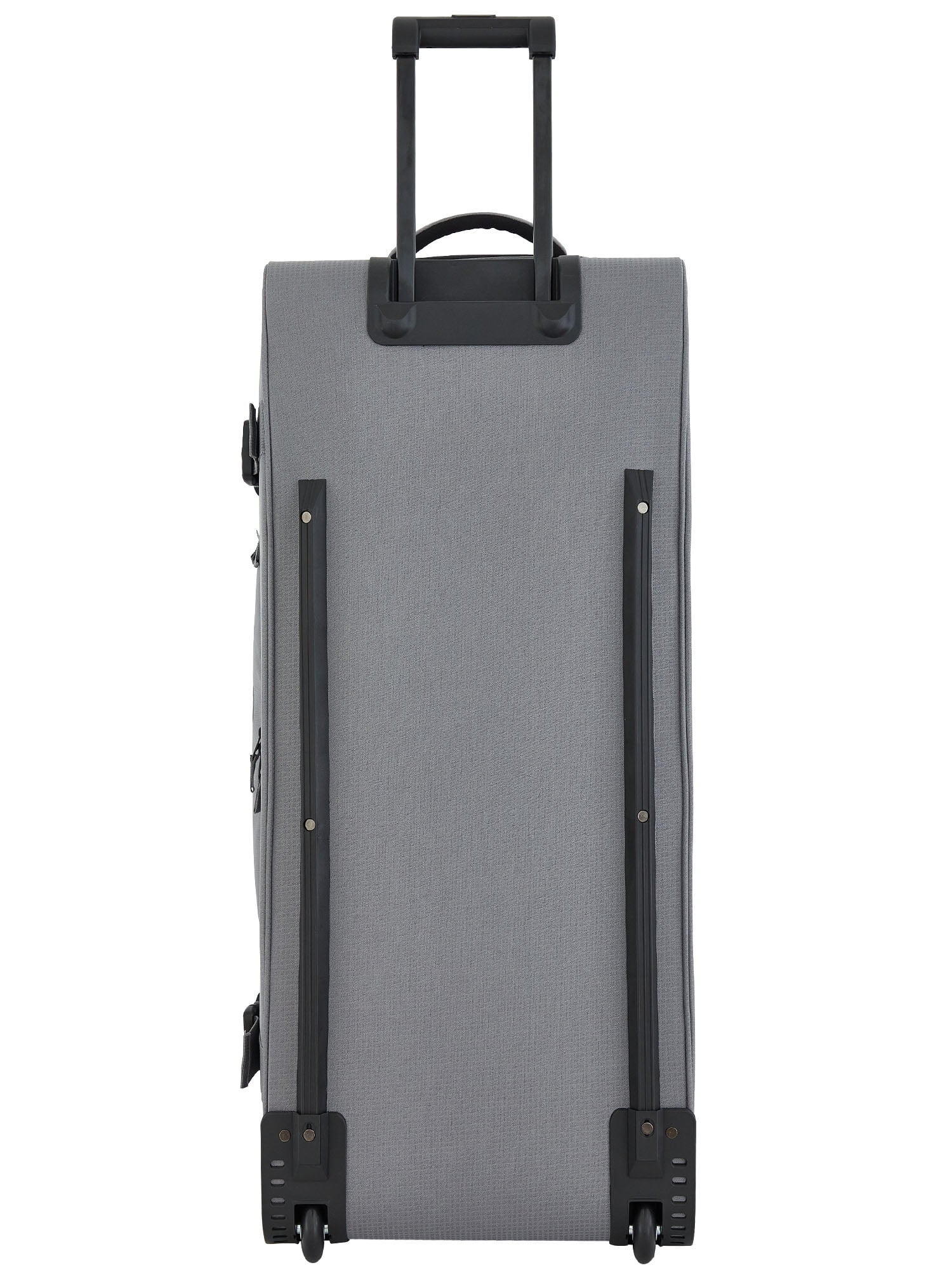 Wrangler Jumbo 36-inch Drop-Bottom Rolling Duffel with Telescopic Handle, Sharkskin Gray