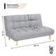 thumbnail image 2 of Sofa Cama Matrimonial Reclinable Acolchado 3 Plazas Moderno gris, 2 of 3