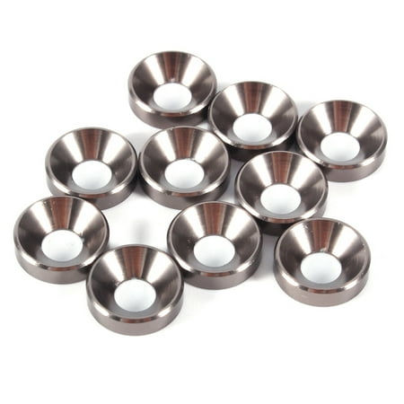 

clearance 10Pcs M5 Anodized Countersunk Head Washers Gasket Aluminum Alloy Titanium Gray