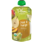Plum Organics Stage 2 Organic Baby Food, Pear and Mango, 4 oz Pouch