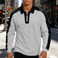 thumbnail image 2 of Abomasnow Mens Big and Tall Overisized Sweatshirts Quarter Zip Pullover Long Sleeve Collared Color Block Sweatshirts Casual Thermal Midweight Golf Shirts, 2 of 8