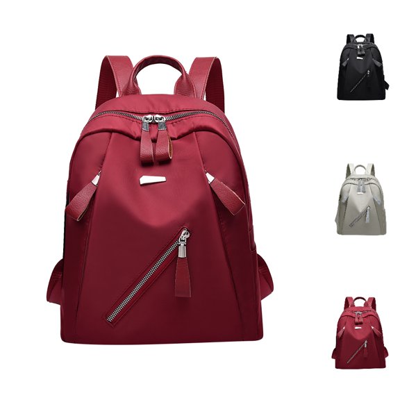 HJYCHN College Backpack Women's Korean Fashion Casual Daypack Fashion Lightweight Small Backpack for Women Red One Size
