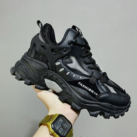 

Men‘s Sneakers Wear-resistant Non-slip Lace Up Outdoor Sports Walking Shoes