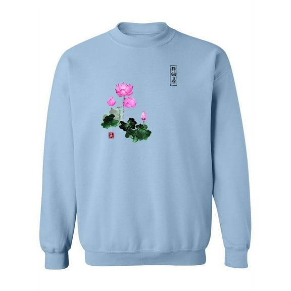 Lotus Flower Beautiful Design Sweatshirt Women -Image by Shutterstock, Female Medium