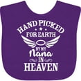 thumbnail image 3 of Inktastic Handpicked for Earth by My Nana in Heaven with Angel Wings Boys or Girls Baby Bib, 3 of 4