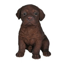 Hi-Line Gift Ltd Labrador Puppy Statue, Chocolate Brown