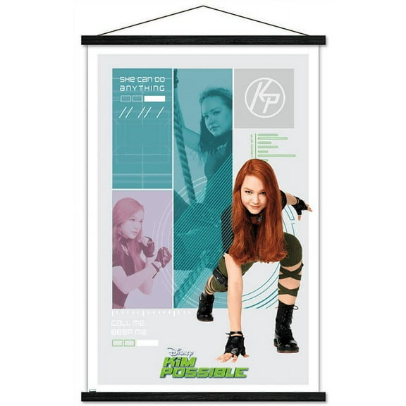 Disney Kim Possible - Hero Wall Poster with Wooden Magnetic Frame, 22.375" x 34"