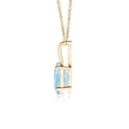 thumbnail image 2 of ANGARA Natural Prong-Set Oval Aquamarine V-Bale Solitaire Pendant in 14K Yellow Gold for Women (Size-7x5mm) | March Birthstone, Anniversary, Jewelry Gift for Women | Natural Aquamarine Necklace, 2 of 8