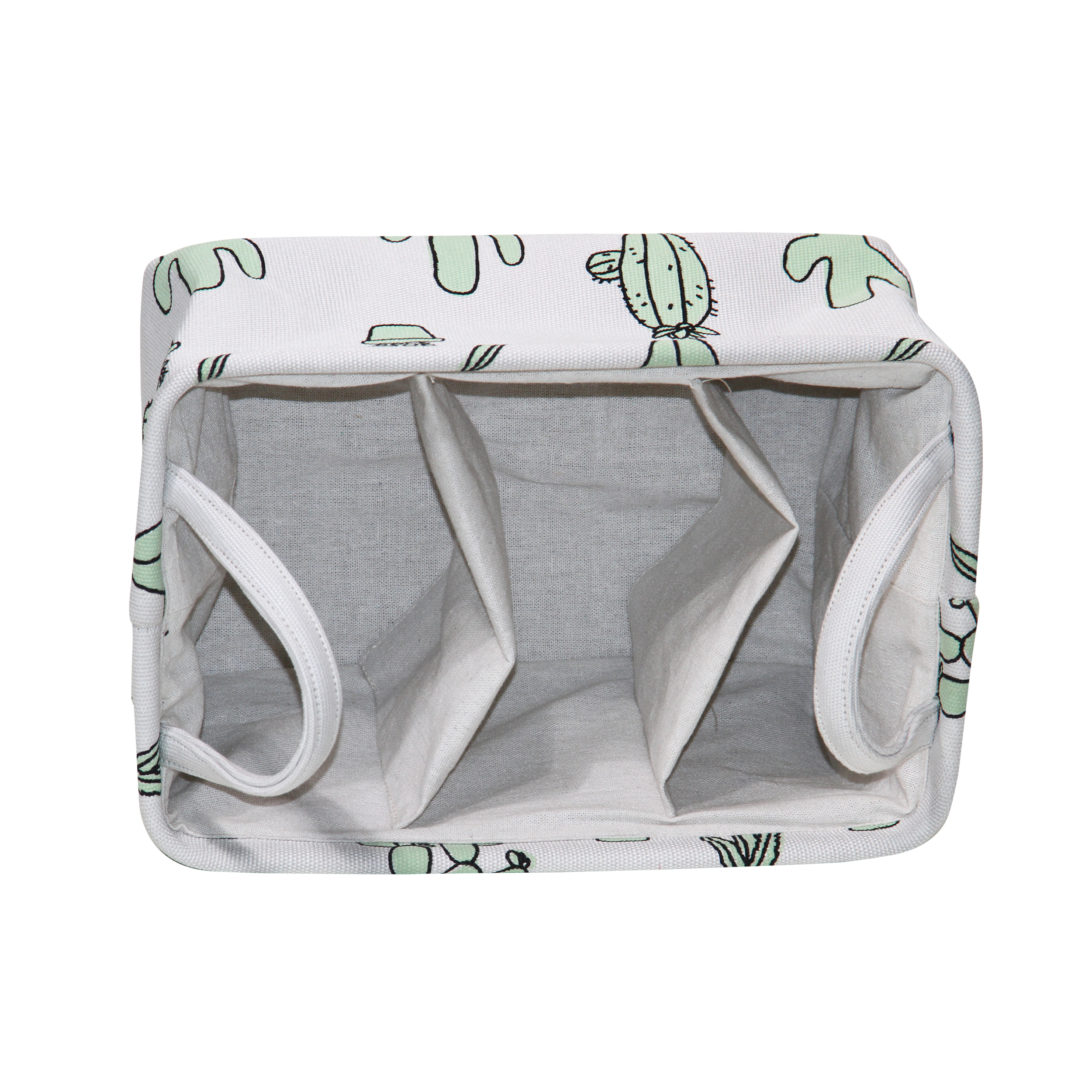 Mainstays Rectangular Collapsible Storage Succulent Fabric Caddy with 2 Dividers - image 3 of 4