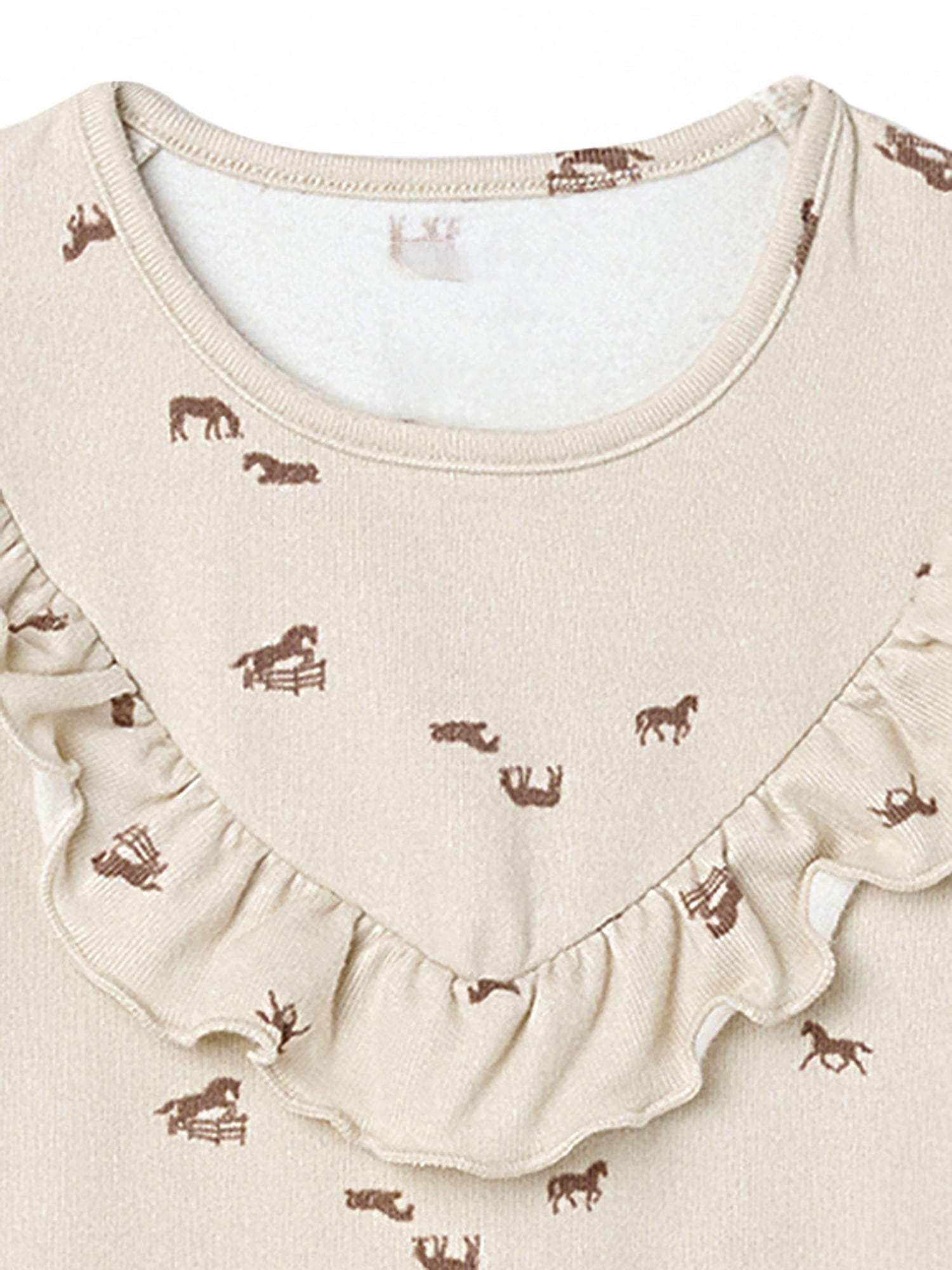 Modern Moments by Gerber Toddler Girl Ruffle Long Sleeve Top, Sizes 12M-5T