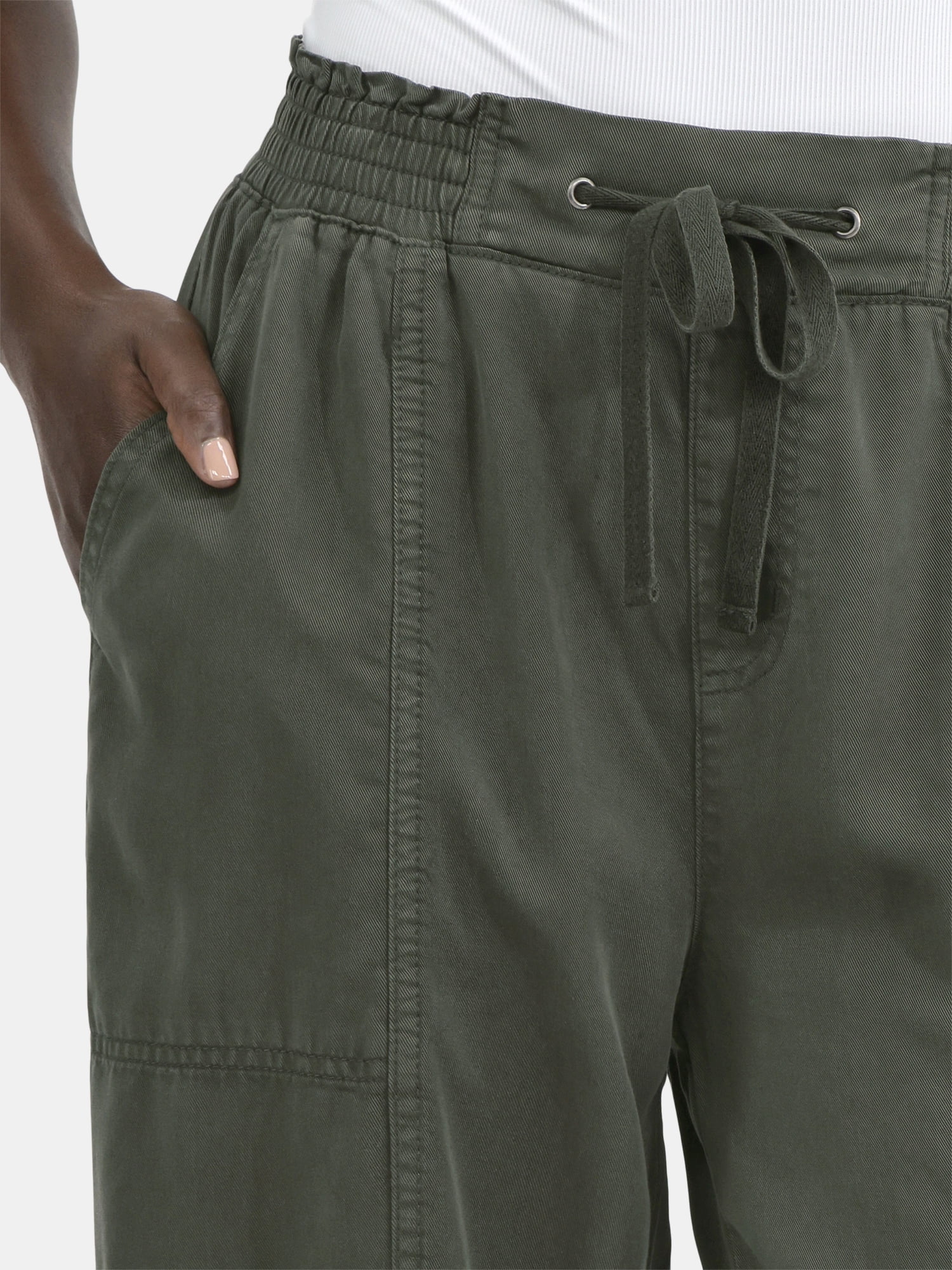 Time and Tru Women's High Rise Jogger Pants, 28" Inseam, Sizes XS-XXXL