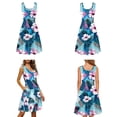thumbnail image 4 of Jiueut Hibiscus Leopard Geometric Palm Leaves Pattern Couple Matching Outfit Hawaiian Men's Button Down Shirt, Women's Sleeveless Sundress Beach Vacation Cruise Luau Family Matching Set, Size S, 4 of 5