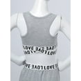 thumbnail image 6 of YONGHS Kids Girls Tracksuit Dance Outfit Sports Crop Tops Trouser Set Grey 12, 6 of 7