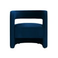 thumbnail image 3 of Jeppe Navy Velvet Accent Chair - Upholstered, Open Back, Barrel, 3 of 10