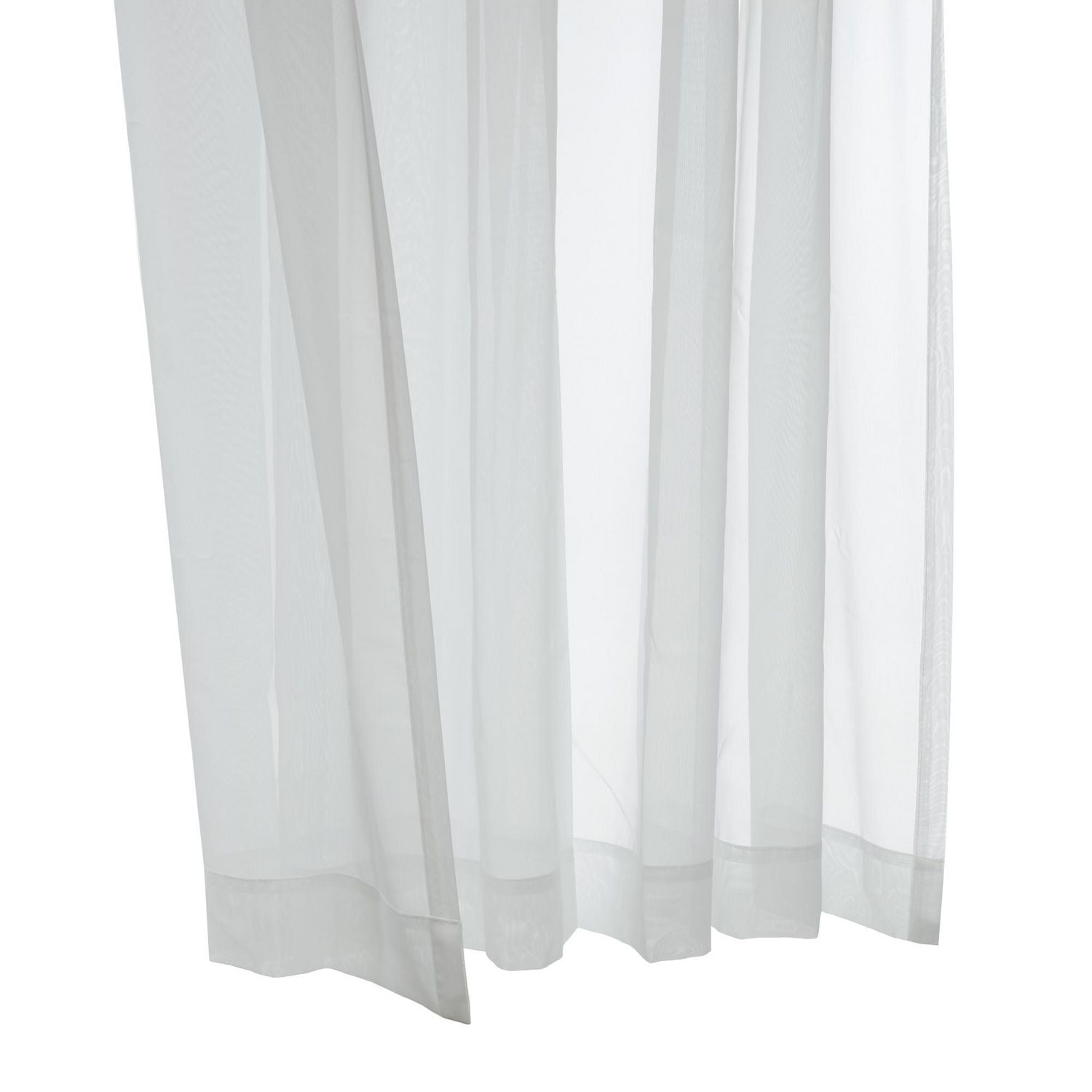 Loft Living Verona, panneau de rideau style européen transparent à passe à tringle 112" x 108", blanc
