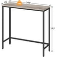 thumbnail image 6 of HOOBRO Narrow Console Table 29.5" Entryway Small Sofa Table Metal Frame Home Hallway Living Room Foyer Gray BG75XG01, 6 of 8