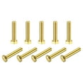 thumbnail image 1 of Unique Bargains Brass Hex Bolts, M5x25mm 10 Pack Fully Thread Grade 4.8 Machine Screws, 1 of 4