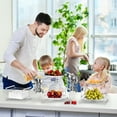 thumbnail image 2 of Sorbus Buffet Caddy – 7-Piece Stackable Set with Plate, Napkin & Silverware Holder, 3-Tier Detachable Tabletop Organizer for Kitchen, Dining, and Entertaining, Silver, 2 of 8