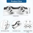 thumbnail image 2 of 14 Abrazaderas para Cable de 2 Postes M2, Abrazadera para Cable de 1/16 Pulgadas, Clips para Cable de Doble Perno para Cable de 1/16 Pulgadas/1,5 mm, 2 of 7
