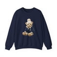 thumbnail image 4 of Teddy Bear in Knit Hat Crewneck Sweatshirt | Cozy Bear Design, 4 of 5