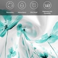 thumbnail image 5 of Blue Aqua Flower Cloth Napkins, White Floral Plant Herb Botanical Washable and Reusable Dinner Napkins Set of 6, Table Napkin for Kitchen Party Birthday Wedding Hotel Housewarming 20"x20", 5 of 8