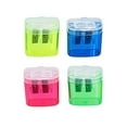 thumbnail image 4 of Compact Double Hole Handheld Pencil Sharpeners for Children Students and Families - for Home School and Craft Use 4PCS, 4 of 6