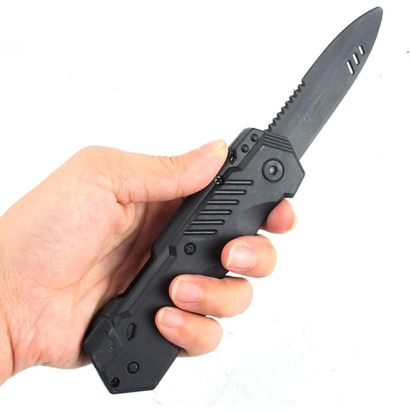 1pc Trick Retractable Funny Black Knife Trick Gadget Props Toy