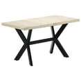 thumbnail image 1 of vidaXL Dining Table 140x70x75 cm Solid Bleached Mango Wood, 1 of 5