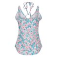 thumbnail image 4 of Gibobby Mujeres verano sin mangas sexy cuello en V floral impreso delgado tops casual correas chaleco camisas blusa(Azul celeste,M), 4 of 5