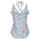thumbnail image 4 of Gibobby Mujeres verano sin mangas sexy cuello en V floral impreso delgado tops casual correas chaleco camisas blusa(Azul celeste,CH), 4 of 5