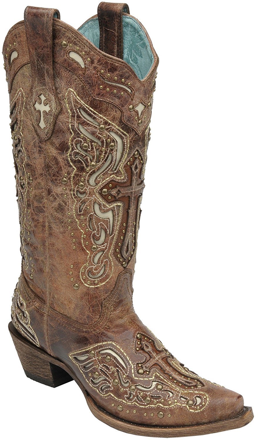 Studs Snip Toe Cowgirl Boots C2853 