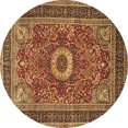 thumbnail image 1 of Ahgly Company Indoor Round Persian Brown Traditional Area Rugs, 5' Round, 1 of 4