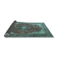 thumbnail image 2 of Ahgly Company Indoor Square Medallion Light Blue Traditional Area Rugs, 5' Square, 2 of 4