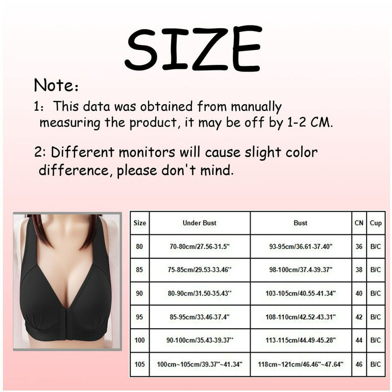 Eashery Sports Bras for Women High Support Large Bust Women's True Body Triangle  Convertible Strap Bra Red Black 95 