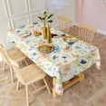thumbnail image 3 of Pioneer Flower Floral Print Pattern Rectangle Tablecloth 60"x120", Waterproof Polyester Table Cloth, Wipeable Spillproof for Dining Camping Indoor Outdoor, 3 of 6