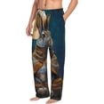 thumbnail image 5 of Cauagu Moon Night Sky Cute Rabbit Mens Pajama Pants Sleep & Lounge Pants,PJ Bottoms with Pockets-X-Large, 5 of 7