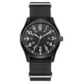 thumbnail image 1 of Reloj Analógico Yuyangstore de correa de Nylon Manecillas Luminosas para Negocio Clásico Simple negro, 1 of 8