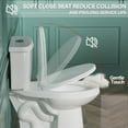 thumbnail image 3 of 19 Inch Tall Toilet for Seniors ADA Toilet High Toilet Comfort Bowl Height for Bathroom, Two-Piece Dual Flush 1.1/1.6 GPF 12” Rough In,White, Round Bowl for Small Bathroom, 3 of 10