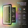 thumbnail image 4 of Hironpal Black Metal Framed Bathroom Mirror Medicine Cabinet Recess or Surface Mount Installation, 4 of 8