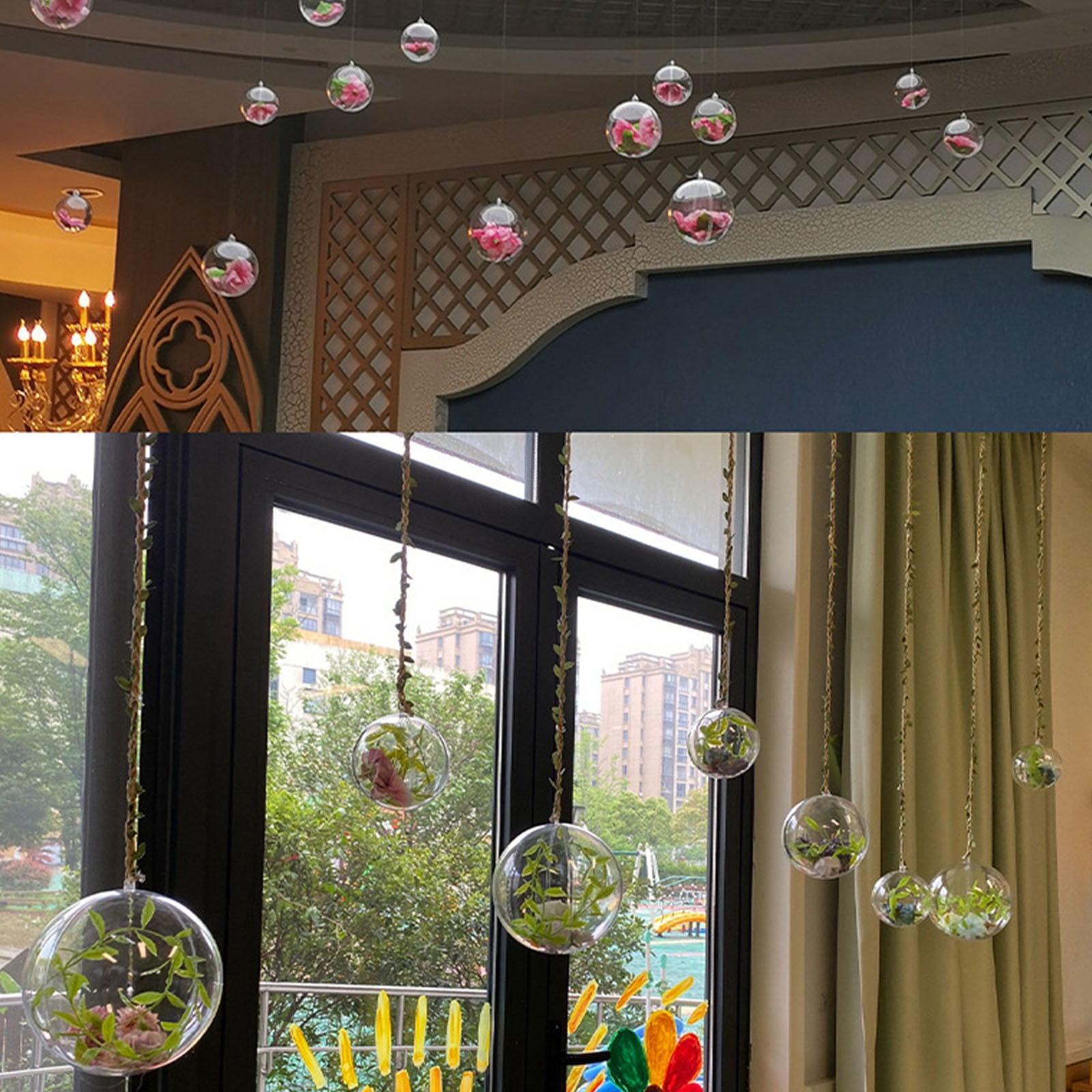 Extra Large Clear Ball Ornaments, Big Fillable Christmas Balls Shatterproof Ornament Baubles for DIY Crafts Christmas Wedding Party Decor Hanging Decoration(Clear,20cm/7.9inch,1PCS)