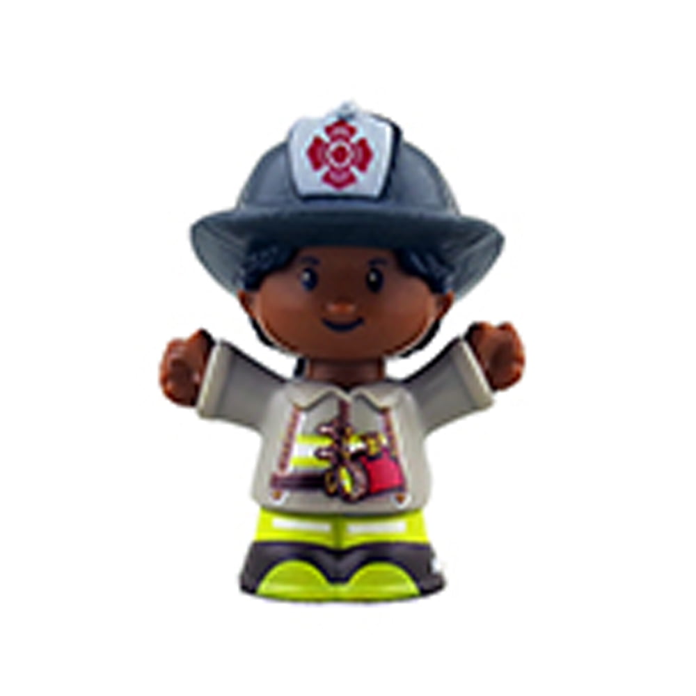 Replacement Part for Fisher-Price Little People to The Rescue Fire Truck Playset - GGT34 ~ Replacement African American Fireman Fire Fighter Figure ~ Works with Other Playsets As Well!