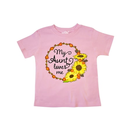 

Inktastic My Aunt Loves Me with Sunflower Wreath Gift Toddler Boy or Toddler Girl T-Shirt