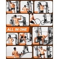 thumbnail image 3 of GARVEE All in One Smith Machine Home Gym,2200lbs Squat Rack with Weight Bar,Dual LAT Pull-Down Systems & Cable Crossover Machine,Black, 3 of 8