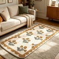 thumbnail image 5 of VMWMSSR Floral Rectangular Area Rug Vintage Floral Print Non Floor Mat Washable Indoor Runner Carpet Living Room Bedroom Entryway Home Decor Floor Accessory(Yellow-23.62"x35.43"), 5 of 5