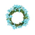 thumbnail image 6 of Herrnalise Christmas Candle Rings Wreaths Artificial Norfolk Pine Rings Wreaths Red Berry Pillar Garland Candle Ring Holder for Christmas Table Centerpieces Holiday Festival Decor, 6 of 8